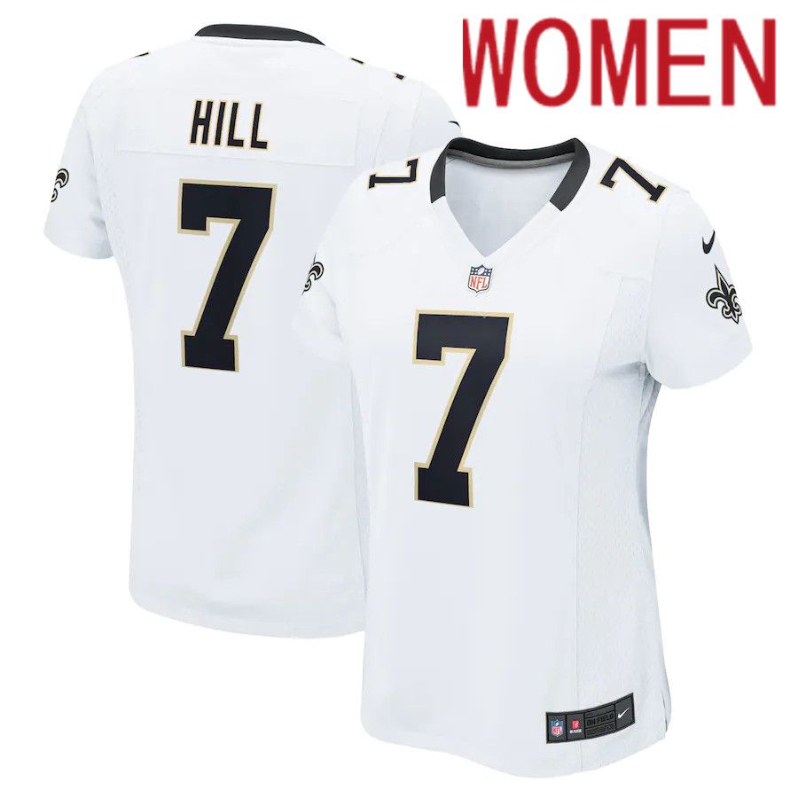Women New Orleans Saints #7 Taysom Hill Nike White Game NFL Jersey